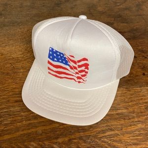 Vintage USA American Flag Trucker Snapback